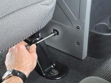 Carefully insert video monitor cables through headrest guide posts according to the manufacturer s installation manual.