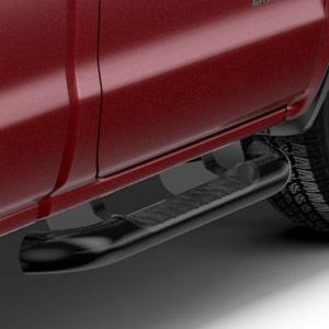 RVS - ASSIST STEPS - DOUBLE CAB - GAS $630 Assist Steps / 4-Inch Round Assist Steps - Black, For Double