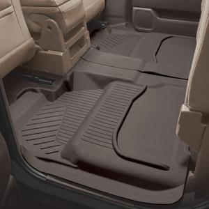 Black RIA - FLOOR LINERS - CHEVY CREW CAB - COCOA $200 Floor Liners, Cocoa with Logo, For Vehicles Without Manual 4x4 Shifter Rear