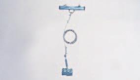 1,0 70 190 11 Carriage with 8 plastic rollers and hooks to suspend welding strip curtains - made of plastic 70 10 118