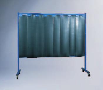 Mobile protection screens 1-panel mobile welding protection strip screen Stable construction out of box section 60 x 0 mm with blue epoxy-powder coating.