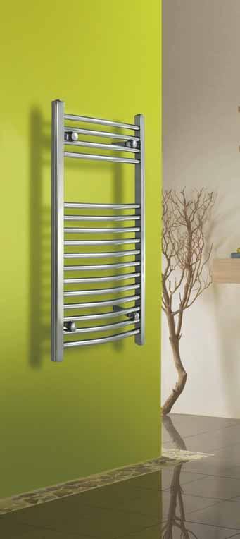 Zehnder Aura Curved 3-5 DAY 5 A stylish, modern curved ladder radiator for warming towels.