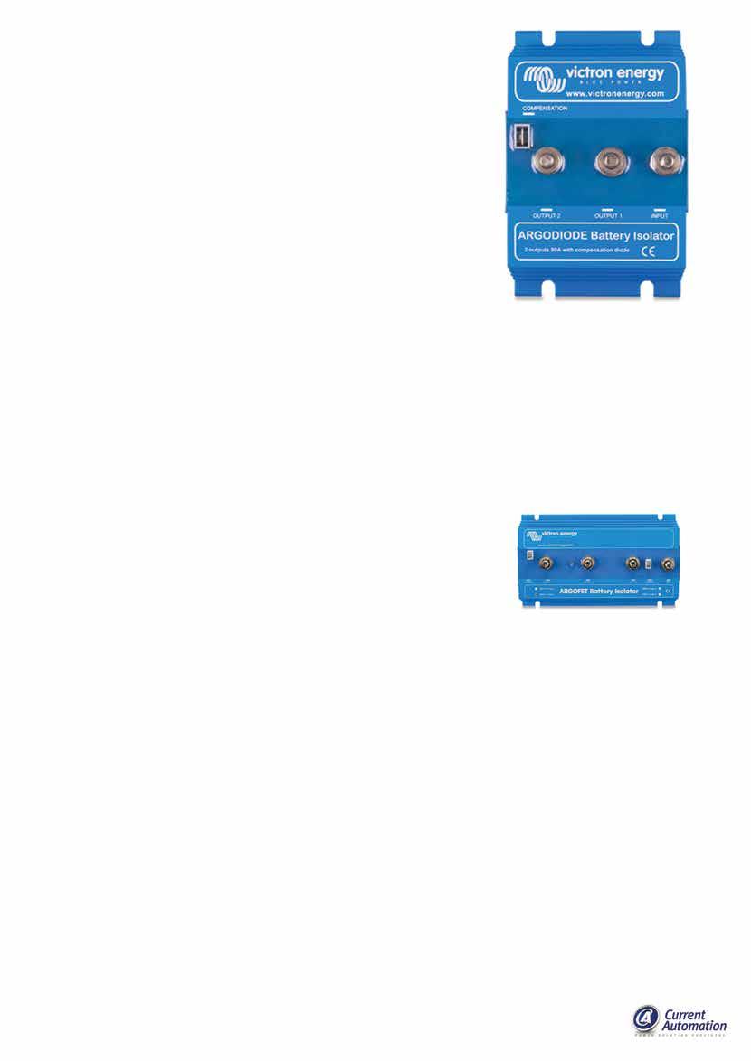Argo Diode Battery Isolators Diode battery isolators allow simultaneous charging of two or more batteries from one alternator, without connecting the batteries together.
