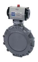 Premium Actuated Standard Butterfly Valve - Pneumatic Industrial grade valve with patented seat design uses no liner. Eliminates seat-creep and reduces operating torque.