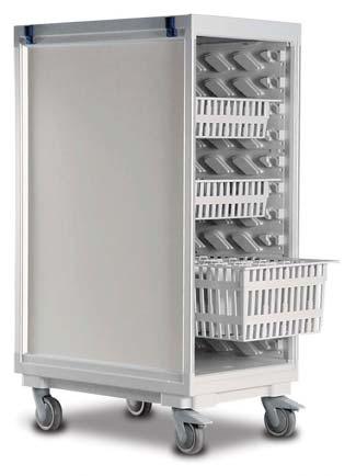 HTM71 Storage ScanCell Carts - Open Fronts baskets Available as single, double and treble columns in a range of heights 125mm castors,