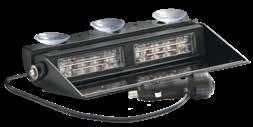 The light has a built-in flasher offering multiple patterns and is suitable for 12V operation.