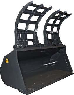 BUCKETS - LOADER US: 1-800-530-5407 WORLDWIDE: 1-785-456-2081 SCRAP HANDLING GRAPPLE BUCKETS Dymax Scrap Handling Grapple Buckets feature two piece, independent top clamps with solid steel tine