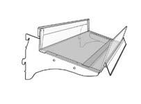 Low profile brackets, offers tight shelf positioning for display flexibilty.