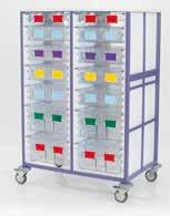 EURO TRAY 600 x 400mm CONTAINS: 2 lengthway and widthway dividers. 2 label holders and 10 coloured inserts in 5 colours.