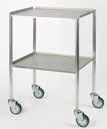 Flanges down MS4405 Removable shelves Flanges up MS4401B shown with buffers STAINLESS STEEL DRESSING TROLLEY 610 x 460 x 890mm MS6401