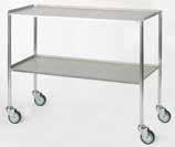down MS6404 Fixed shelves Flanges down MS6405 Removable shelves Flanges up MS6401 shown STAINLESS STEEL DRESSING TROLLEY 920 x 460 x