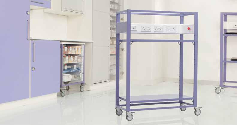 Recharge trolley Charges from one mains outlet Single or double sized unit Mobile unit with castors Full CE safety certification E.