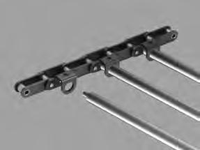 Extended pin chain Extended pin chain with spring clips Bar,