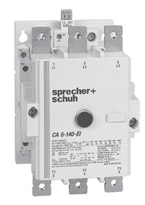 Series CA6 Contactors The modern contactor for demanding applications from 75 to 600HP (@460V) - 00 to 700HP (@ 575V) Sprecher + Schuh s CA6 contactor line combines the simple function of our popular