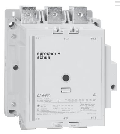 Rugged and reliable CA6 contactors conform to UL508, IEC 60947 and can be operated at rated voltages up to 600V (UL) and 000V (IEC).