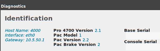The Machine Status section gives you the information you need to diagnose battery and/or stride motor errors.