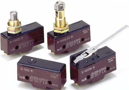General-purpose Basic Switch X Direct Current Switch with Built-in Magnetic Blowout Incorporates a small permanent magnet in the contact mechanism to deflect the arc to effectively extinguish it.