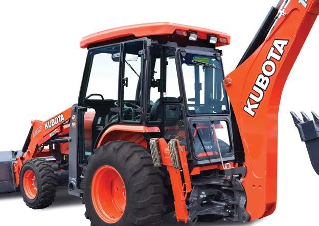 CURTIS CAB SYSTEM FOR KUBOTA M62 SERIES Cab Uses Factory Roof Pop-Out Rear Panel All Glass Cab Constructed for Superior Operator Visibility Large Right