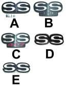 GRILLE, HEATING, & COOLING Grille SS Emblems includes retainers & fasteners 1967 Camaro 350/396 SS (pic A) 02-119X $60.65 ea. 1967 Camaro standard SS 396 (pic B) 02-120X $75.57 ea.