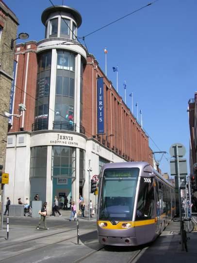 LUAS- Larger Scale Retail Benefits Jervis Shopping Centre opened in 1996 includes department stores and 50+ specialist shops