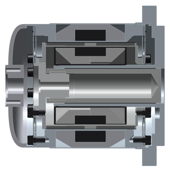 Piston Magnet assembly Cylinder Figure 4: CPA Motor cross-section Figure 2: Current compressor Assembly (CPA) The design of the CPA is such that the movements of the dual opposed pistons cancel out