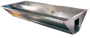 This method of feeding provides automatic flow control into the conveyor, preventing pressure buildup on the chain.