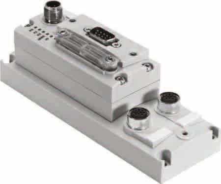 Load voltage of the valve terminal can be disconnected separately for safety applications.