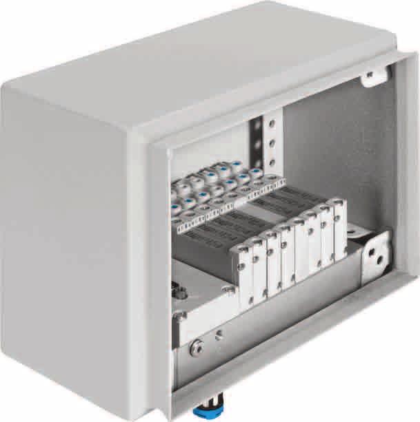 VTUG plug-in in control cabinets A wide range of functions and details, such as pneumatic connections from underneath the manifold, make the VTUG plug-in ideal as a low-cost valve