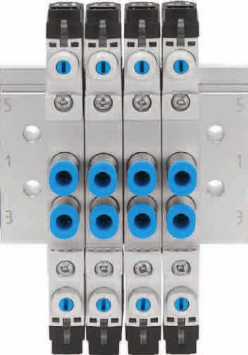 Suitable for pressures up to 10 bar for compact assembly and a smaller footprint Competition: 1 valve position = 1 function Festo: 1 valve