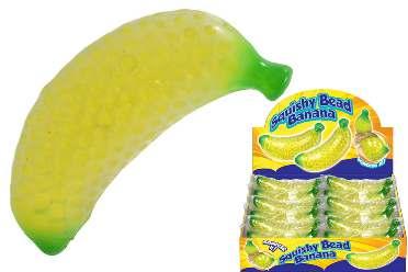 SQUISHY BEAD BANANA WITH GREEN ENDS IN 5033849409593
