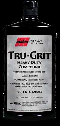 ROTARY COMPOUNDS ROTARY COMPOUNDS TRU-GRIT HEAVY-DUTY COMPOUND Super-hard diminishing abrasives and long work time provide the broadest buffing capability.