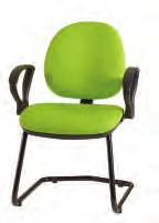 chair; black epoxy powder coated frame Certification BS EN 1335-1 2000, BS EN ISO 9241-5 1999, BS5459-2 2000; +A2 2008 H : 840-1030 W :