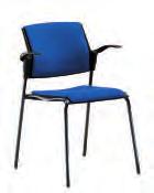 lightweight stacking chairs Choice of plastic, upholstered and mesh backs black standard - alternate colours extended lead time Black epoxy powder coated frame