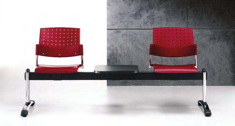TR4 Black plastic seat and back standard Can be fixed to the floor Upholstered seats optional