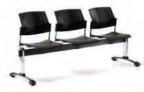 Supplied without arms Stackable 6 high Seat width : 440mm Certification EN1728/00 2 seater 3