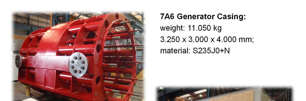 components 7A6 Generator Casing: weight: 11.050 kg 3.