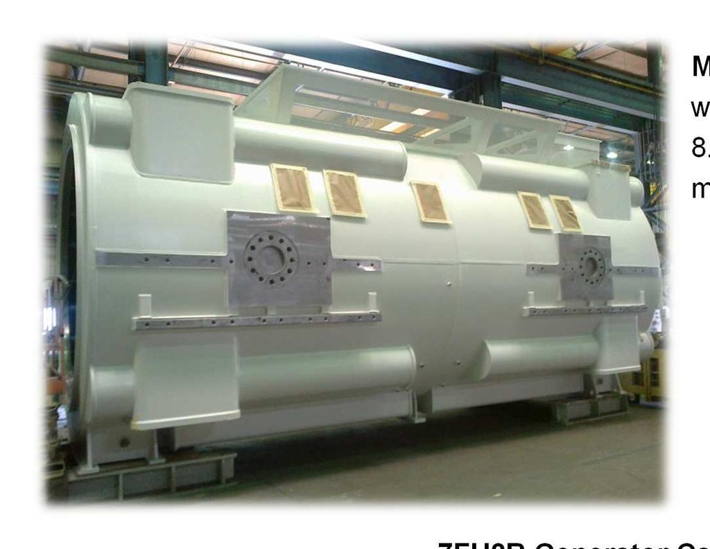 M324 Generator Casing: weight: 83.300 kg 8.350 x 4.390 x 4.