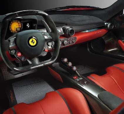 LAFERRARI APERTA CARBON FIBRE OVERMATS KIT Manufactured using patented new technology, Ferrari Genuine overmats are made with real carbon fibre used for feet area and feature a special clear coat