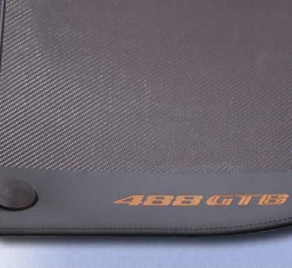 488 GTB/488 SPIDER CARBON FIBRE OVERMATS KIT Manufactured using patented new technology, Ferrari Genuine overmats are made with real carbon fibre used for feet area and feature a special clear coat