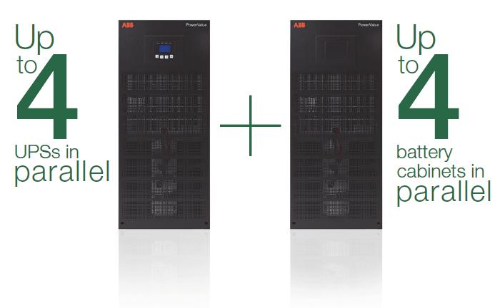 Batteries PowerValue can be configured with matching battery cabinets to satisfy extended runtime demands.