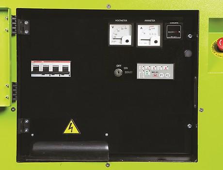 MCP - Manual control panel Mounted on the genset and complete of: analogue instrumentation, control, protection of the generating set,