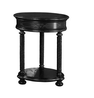 ACCENT PIECES 989-50-104 WESTCOTT ROUND ACCENT TABLE 611 Hardwood Solids with Rosewood, Walnut and Maple