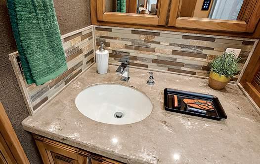 Adjoining master bath assures complete privacy.