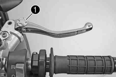 BRAKES 78 11.1Adjusting the basic position of the hand brake lever Adjust the basic setting of the hand brake lever to your hand size by turning adjusting wheel.