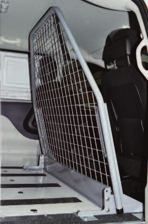 tubular frame gives it the strength to keep cargo out of the passenger cab.