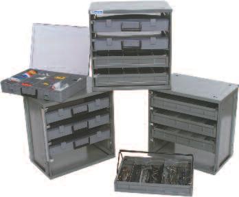n Drawers and glides can be repositioned within cabinet for increased flexibility. n Divide 5 deep drawers into compartments using optional metal egg crate dividers.