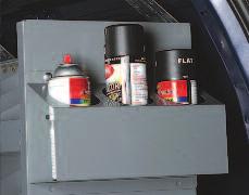 Overall size: 0 W, D, 8 H : Aerosol Can Tray secure cans for easy