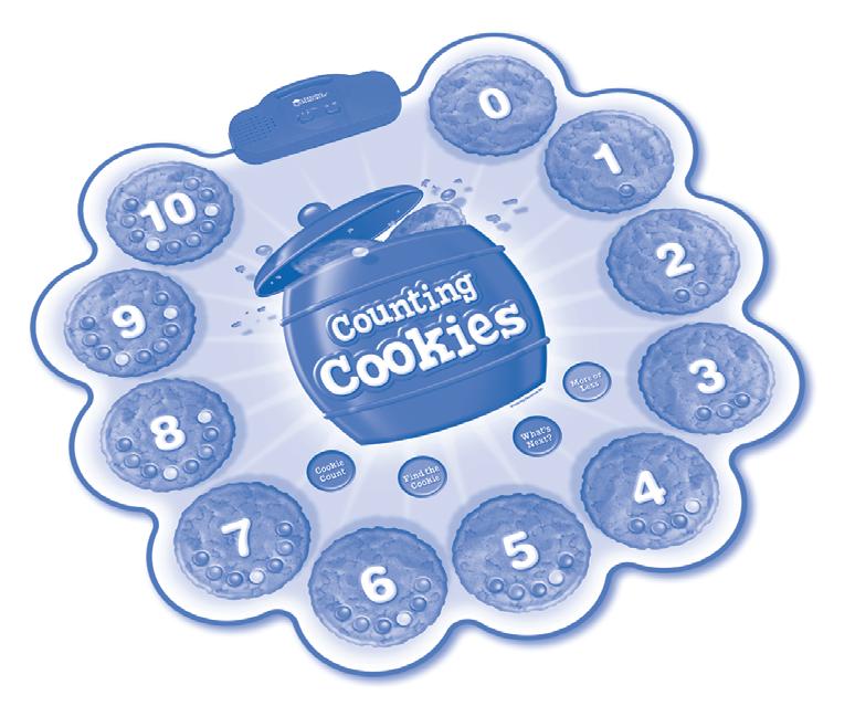 Learning to count is fun with the Counting Cookies Electronic Play Mat This interactive electronic mat teaches and reinforces number identification, number sense, early