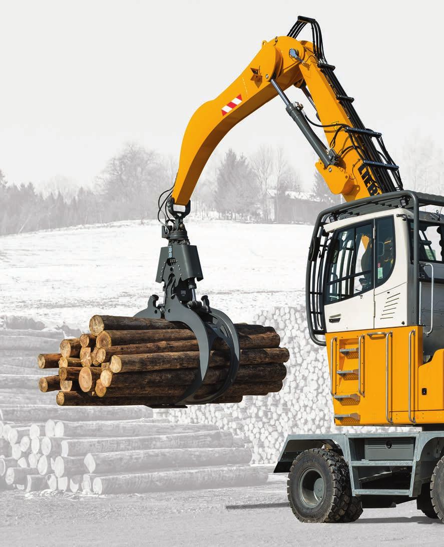 Material handling machine overview Attachment specially designed for timber handling Broad range of Liebherr wood grabs for greater productivity New