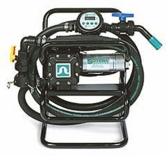 3 LPM), 15 PSI Includes 1" hoses, valves, battery cables, frame, nozzle, spout & 825 digital flow meter Santoprene diaphragms 50